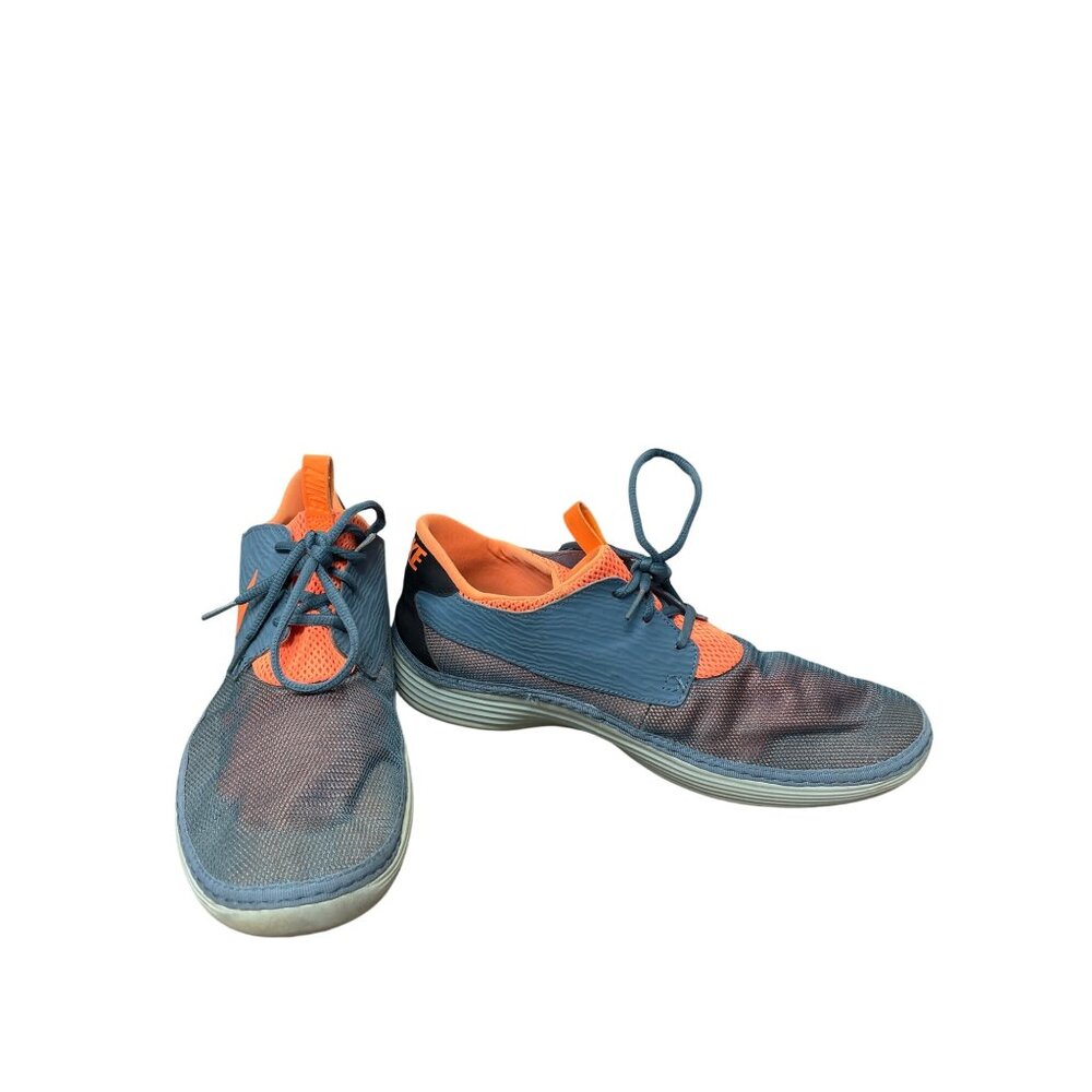 Nike Lunar Flow Blue Hero Crimson low gray orange sneakers sz 13 SKU 9374